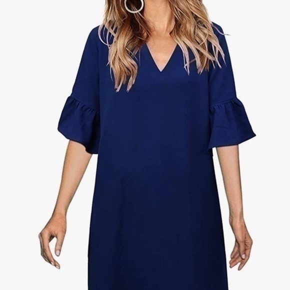 Flowy Chiffon Shirt Dress - Picture 2 of 6